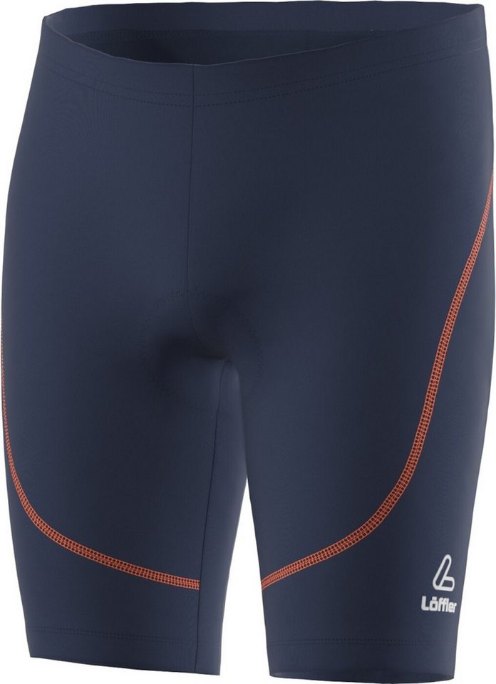 Löffler Fahrradhose HR. BIKE-BUNDHOSE STRIPE DARK BLUE/ORANGE von Löffler