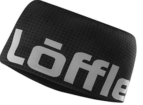 Löffler Logo Wide Stirnband, Black, ONE Size von Löffler