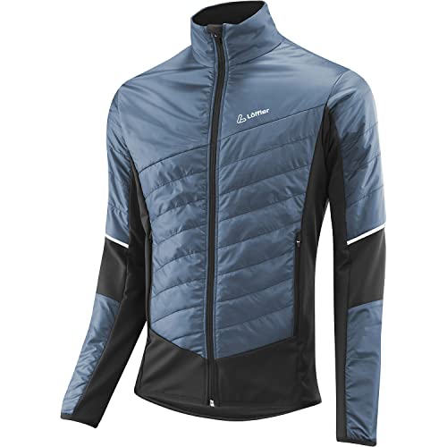 Löffler M Jacket Pace Hybrid Primaloft60 Blau - PrimaLoft Atmungsaktive hochwertige Herren Isolationsjacke, Größe 50 - von Löffler