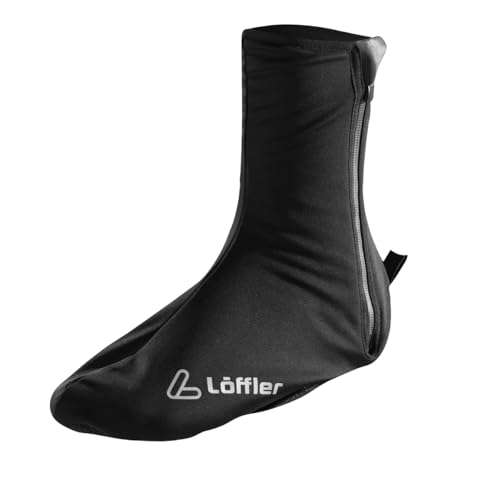 Löffler Radüberschuhe Primaloft Schwarz - Primaloft Elastische warme Primaloft Überschuhe, Größe M - Farbe Black von Löffler