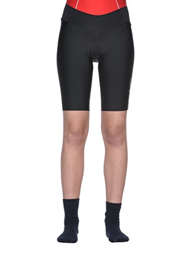 Löffler W Bike Short Tights Tour Schwarz - Elastische schnelltrocknende Damen Radhose, Größe 34 - Farbe Black von Löffler