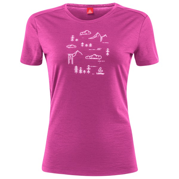 Löffler - Women's Printshirt Nature Merino Light - Merinoshirt Gr 36 lila Löffler - Women's Printshirt Nature Merino Light - Merinoshirt Gr 36 lila von Löffler
