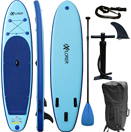 EXPLORER SUP Board Blau Stand Up Paddle Surfboard aufblasbar Stand Up Paddling ISUP ALF2 320 cm von EXPLORER