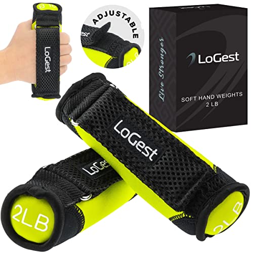LoGest Weiche Handgewichte, verstellbare Gurte – erhältlich in 0,5 kg Gewichten oder 0,9 kg oder 1,4 kg 1,8 kg – bequeme und sichere gewichtete Neopren-Hanteln mit Riemen für Walking, Laufen, Cardio, LoGest Weiche Handgewichte, verstellbare Gurte – erhältlich in 0,5 kg Gewichten oder 0,9 kg oder 1,4 kg 1,8 kg – bequeme und sichere gewichtete Neopren-Hanteln mit Riemen für Walking, Laufen, Cardio, von Logest
