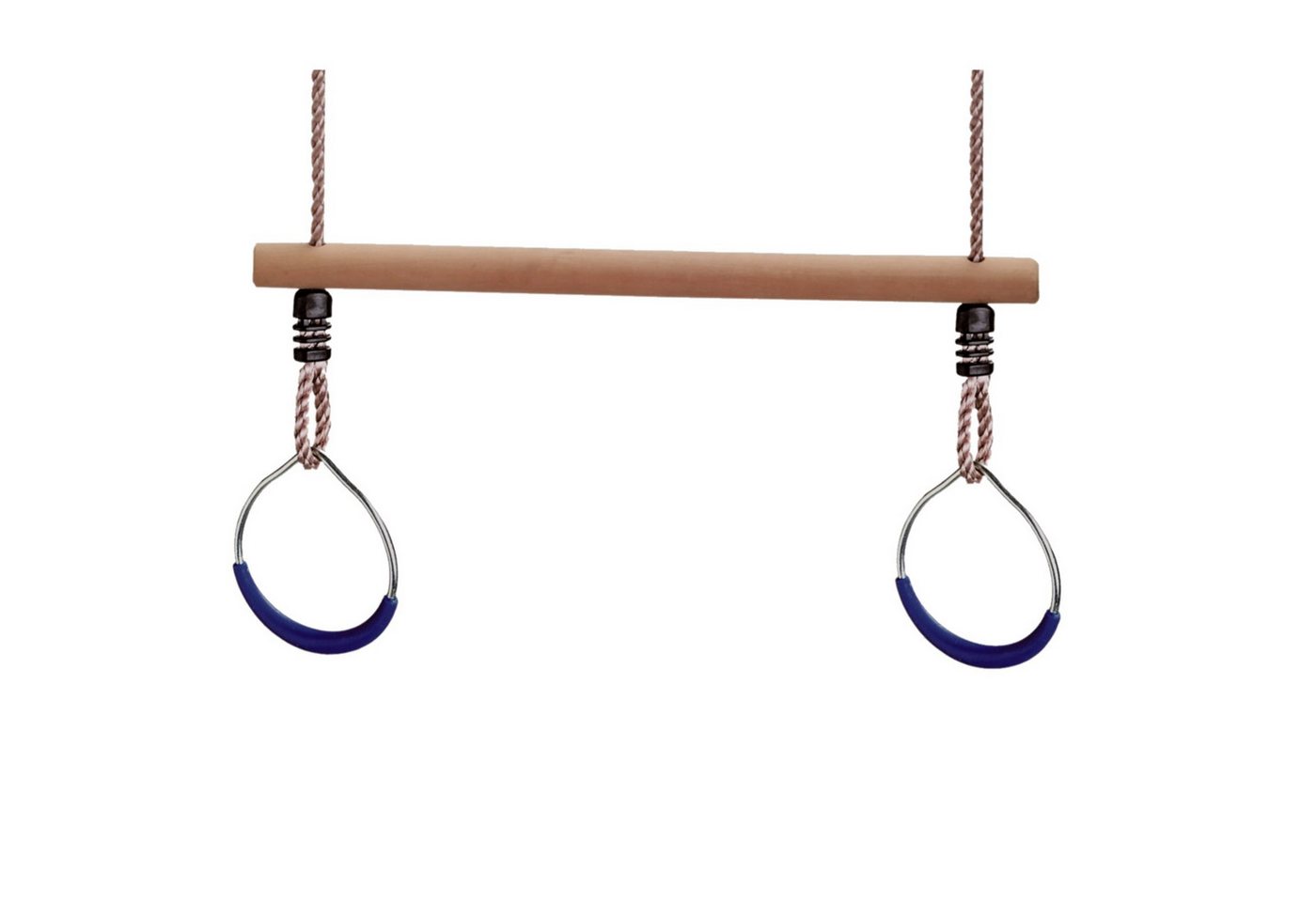 Loggyland Turnring Holztrapez Trapezschaukel mit blauen Turnringen Loggyland Turnring Holztrapez Trapezschaukel mit blauen Turnringen von Loggyland