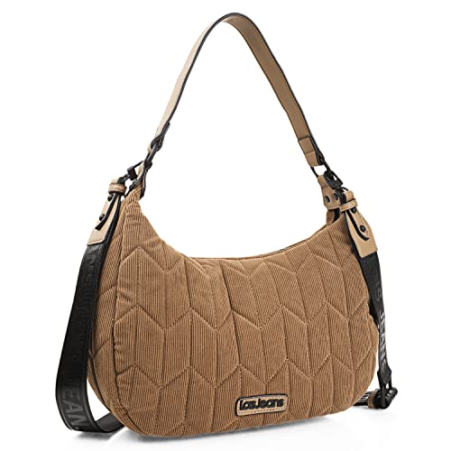 Lois - Handtasche Damen Umhängetasche Damen Klein & Stilvoll Handtasche Damen Umhängetasche Crossbody Bag Damen 316656, Taupe von Lois