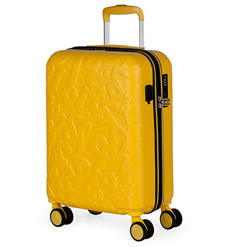 Lois - Handgepäck Koffer Trolley - Reisekoffer Mit Rollen und Reisekoffer Hartschalenkoffer für Vielreisende 171150, Senf von Lois