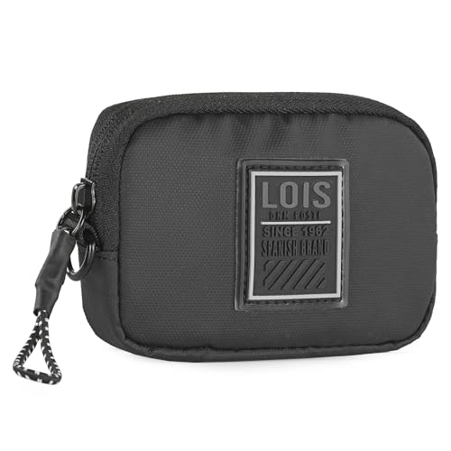 Lois - Schlüsseltasche - Münzbeutel - Mann Schlüsselanhänger - Schlüsseletui mit Reißverschluss RFID - Schlüssel Tasche - Autoschlüssel, Schwarz Lois - Schlüsseltasche - Münzbeutel - Mann Schlüsselanhänger - Schlüsseletui mit Reißverschluss RFID - Schlüssel Tasche - Autoschlüssel, Schwarz von Lois