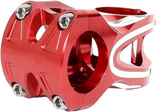 LokoRi Fahrradstiel, 25.4/31.8mm MTB Vorbau, 0 Grad kurzer Lenkerstahl, Länge 35/50/60mm, für die meisten Mountainbike, Rennrad, Festgetriebe Fahrrad, BMX, MTB (25.4 * 35MM,Red) von LokoRi