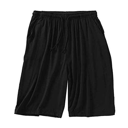 Herren Jorts Mit Gummizug Bermuda Cargohose Übergrößen Cargoshorts Bundeswehr Freizeit Stretch Reisverschlusstaschen Apparel Tactical Short Beach Camouflage Taktische Sommerkleidung Schwarz 8XL von Lomelomme