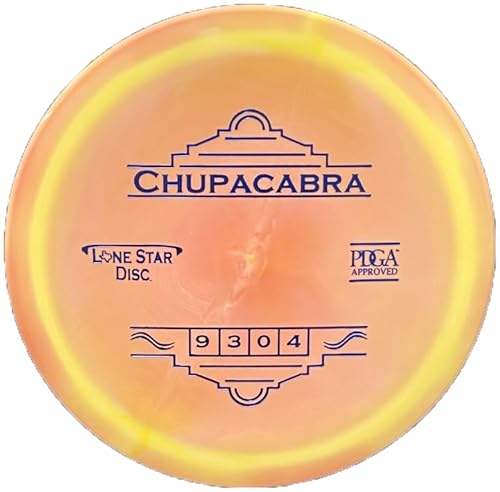 Lone Star Disc Alpha Chupacabra, extrem überstabiler Discgolf-Fahrer, 160–169 g, langlebiger und glatter Premium-Kunststoff, zuverlässig bei windigen Bedingungen, Farben können variieren von Lone Star Disc