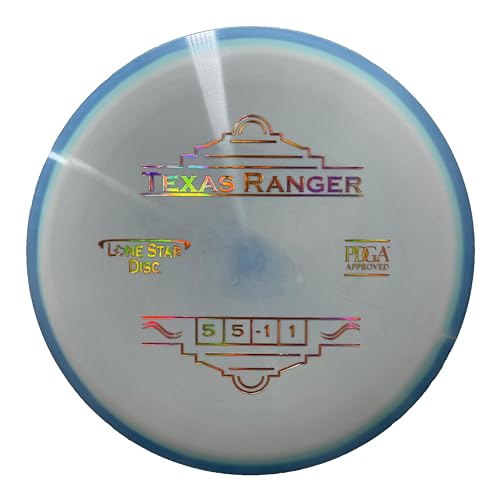 Lone Star Disc Bravo Texas Ranger, Golf-Mitteltöner, gerader Disc, 170 g, langlebiger und glatter Premium-Kunststoff, vielseitiger, gerader Mitteltöner für alle Schwierigkeitsstufen, Farben können von Lone Star Disc