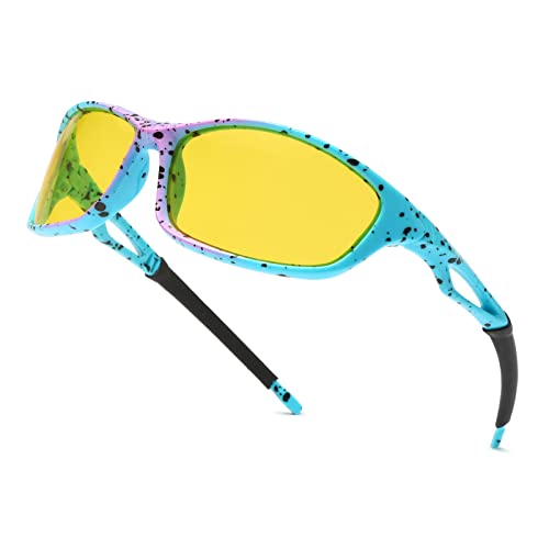 Long Keeper Nachtsichtbrille Autofahrer Sport, Nachtfahrbrille Anti-Blend Sonnenbrille Gelb für Herren Damen Nachtbrille zum Autofahren Sportbrille UV Schut Long Keeper Nachtsichtbrille Autofahrer Sport, Nachtfahrbrille Anti-Blend Sonnenbrille Gelb für Herren Damen Nachtbrille zum Autofahren Sportbrille UV Schut von Long Keeper