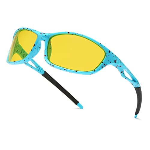 Long Keeper Nachtsichtbrille Autofahrer Sport, Nachtfahrbrille Anti-Blend Sonnenbrille Gelb für Herren Damen Nachtbrille zum Autofahren Sportbrille UV Schut Long Keeper Nachtsichtbrille Autofahrer Sport, Nachtfahrbrille Anti-Blend Sonnenbrille Gelb für Herren Damen Nachtbrille zum Autofahren Sportbrille UV Schut von Long Keeper
