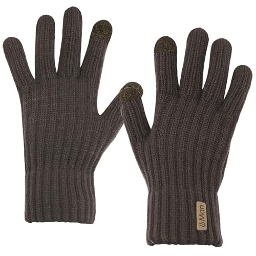 Long Keeper Touchscreen-Winterhandschuhe – Warmfutter, Touchscreen, warme Handschuhe für Männer und Frauen, dehnbare Strickhandschuhe, winddicht, elastische Manschette, für Laufen, Fahren, Wandern von Long Keeper