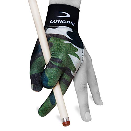 LONGONI Billard-Queue-Handschuh Fancy Military 3 für linke Hand von Longoni