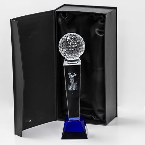 Longridge Crystal Golf Trophy mit Golfball – klar, 180 mm Longridge Crystal Golf Trophy mit Golfball – klar, 180 mm von Longridge