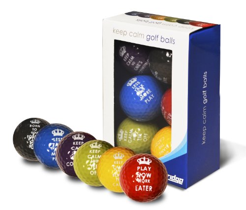 Longridge Halten Sie ruhig Novelty Golfbälle (Packung mit 6) - Verschiedene von Longridge