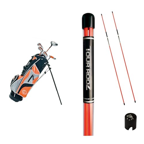 Longridge Junior Challenger Cadet Golfpaket für Rechtshänder — Orange, ab 8 Jahren, Plus LONGRIDGE Tour RODZ AUSRICHTUNGSSTÄBE — 2 STÜCK, ORANGE Longridge Junior Challenger Cadet Golfpaket für Rechtshänder — Orange, ab 8 Jahren, Plus LONGRIDGE Tour RODZ AUSRICHTUNGSSTÄBE — 2 STÜCK, ORANGE von Longridge