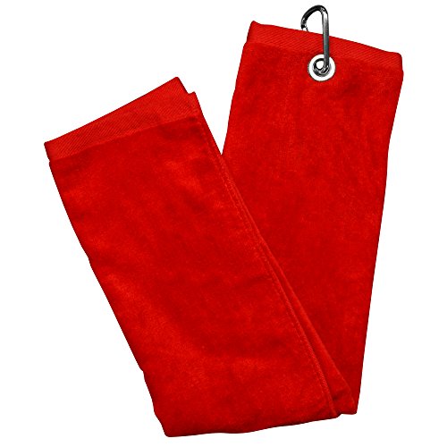Longridge Luxury 3 Fold Golf Handtuch - Rot Longridge Luxury 3 Fold Golf Handtuch - Rot von Longridge