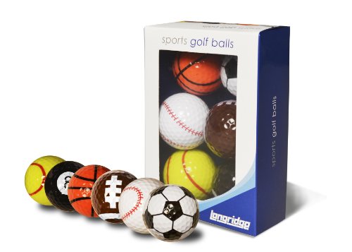 Longridge Neuheit Golfbälle - Multisport (Packung mit 6 Stück) von Longridge