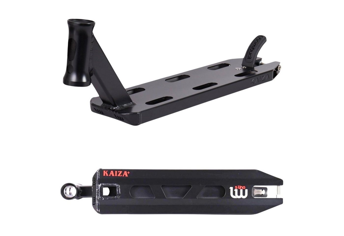 Longway Scooters Stuntscooter Longway Kaiza V4 Stunt-Scooter Deck 480mm 1085g Schwarz von Longway Scooters