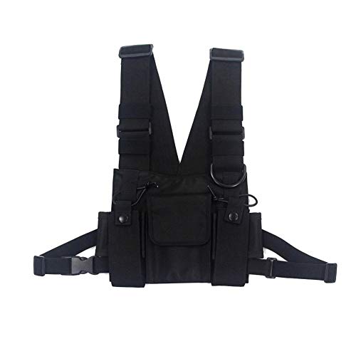 Longzhuo Tactical Chest Rig Pack, Laufende Brusttasche, Hip Hop Streetwear Taschen-Pack Rucksack, Funktionelles Gürteltaschen, Gaming Paintball Assault Weste, Chest Rig Bag Longzhuo Tactical Chest Rig Pack, Laufende Brusttasche, Hip Hop Streetwear Taschen-Pack Rucksack, Funktionelles Gürteltaschen, Gaming Paintball Assault Weste, Chest Rig Bag von Longzhuo