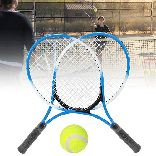 Set mit 2 Tennisschlägern und 1 Bälle, Tennisschläger, Anfänger, Tennisschläger, ideal für Fortschritte und zur Nutzung des Potenzials – Leistung und Manövrierfähigkeit 54 x 22 cm von Longzhuo