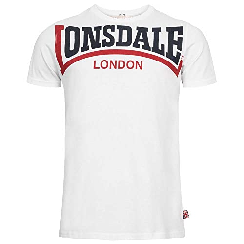 Lonsdale London Herren CREATON Slim Fit T-Shirt, White, L von Lonsdale