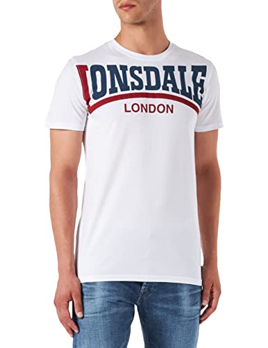 Lonsdale London Herren Creaton Slim Fit T shirt, Weiß, M EU von Lonsdale