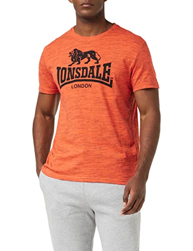 Lonsdale London Herren GARGRAVE T-Shirt, Marl Orange/Black, S von Lonsdale