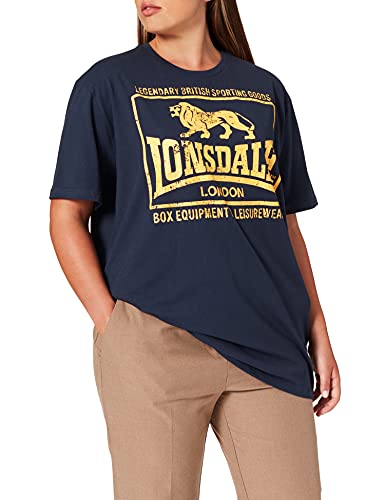 Lonsdale London Herren Hounslow Regular Fit T-Shirt, Navy, L von Lonsdale