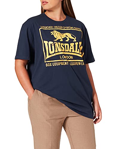 Lonsdale London Damen Hounslow Regular Fit T shirt, Navy, S EU Lonsdale London Damen Hounslow Regular Fit T shirt, Navy, S EU von Lonsdale