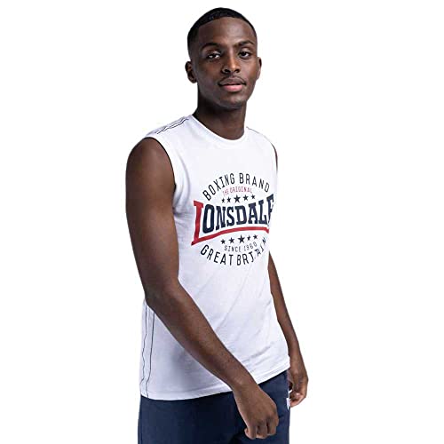 Lonsdale London Herren stk. agnes Slim Fit Tank Top, Weiß, L EU von Lonsdale