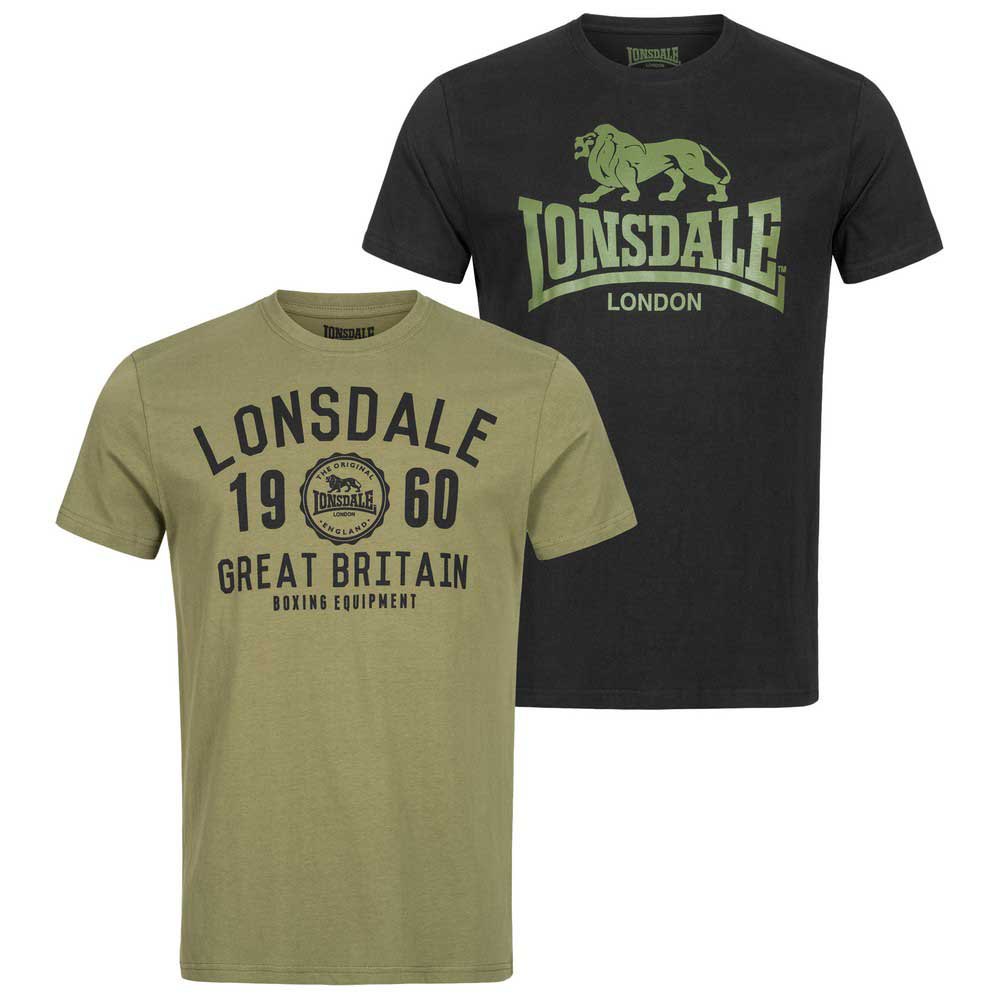 Lonsdale Bangor Short Sleeve T-shirt 2 Units Mehrfarbig 3XL Mann von Lonsdale