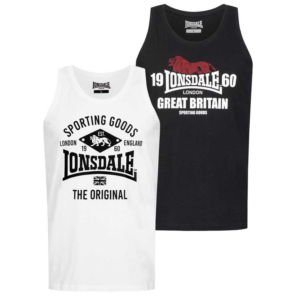 Lonsdale Biggin Sleeveless T-shirt 2 Units Mehrfarbig XL Mann von Lonsdale