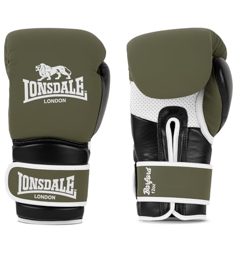 Lonsdale Boxhandschuhe aus Leder Barford Olive/Black/White 16 oz Lonsdale Boxhandschuhe aus Leder Barford Olive/Black/White 16 oz von Lonsdale