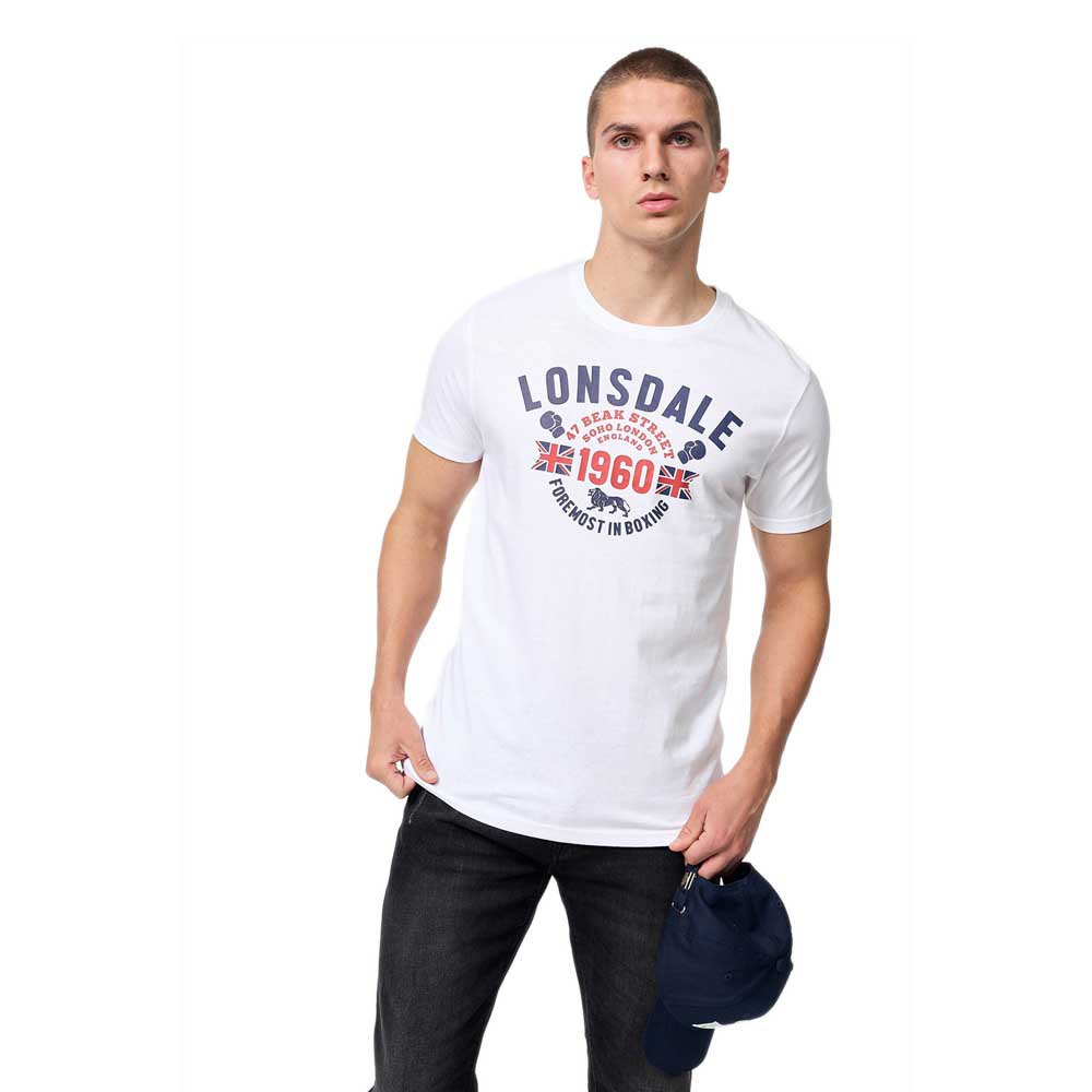 Lonsdale Fintona Short Sleeve T-shirt Weiß M Mann von Lonsdale