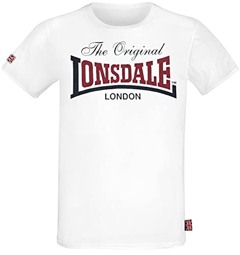 Lonsdale Herren Aldingham T Shirt, Weiß, 3XL EU von Lonsdale