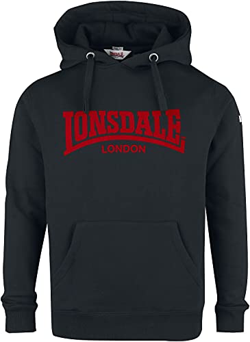 Lonsdale Herren Hooded One Tone Kapuzenpullover, Schwarz, XL EU von Lonsdale