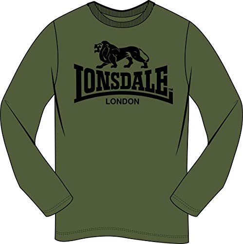 Lonsdale Herren Ayrshire Twin Pack T Shirt, Black/Olive, 4XL EU von Lonsdale