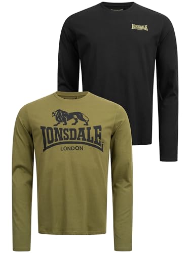 Lonsdale Herren Langarmshirt Normale Passform Doppelpack Ayrshire Doppelpack Lonsdale Herren Langarmshirt Normale Passform Doppelpack Ayrshire Doppelpack von Lonsdale