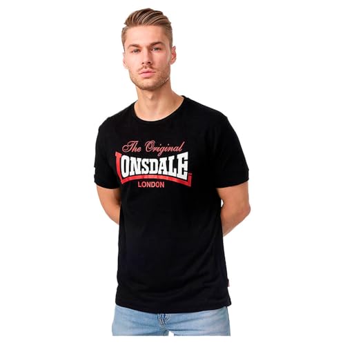 Lonsdale Herren Aldingham T Shirt, Schwarz, XL EU von Lonsdale