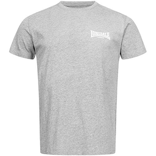 Lonsdale Herren T-Shirt schmale Passform ELMDON, Marl Grey, XL von Lonsdale