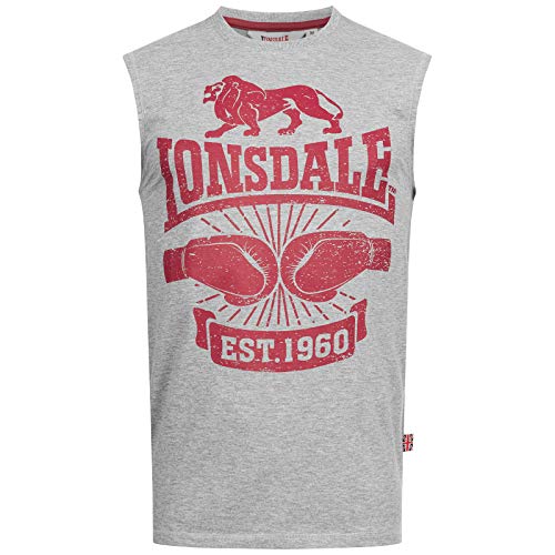 Lonsdale Herren Cleator T-Shirt, Marl Grey, XXL EU von Lonsdale