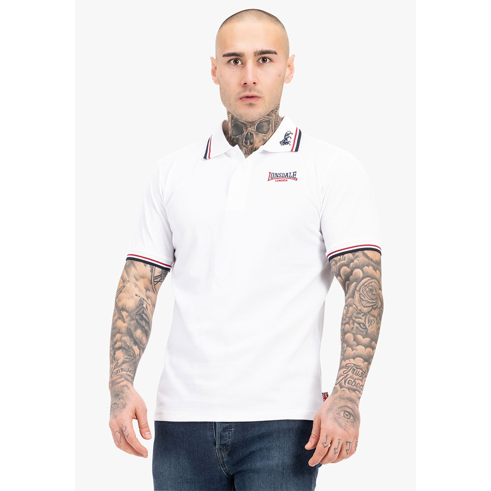 Lonsdale Lion Short Sleeve Polo Weiß XL Mann von Lonsdale