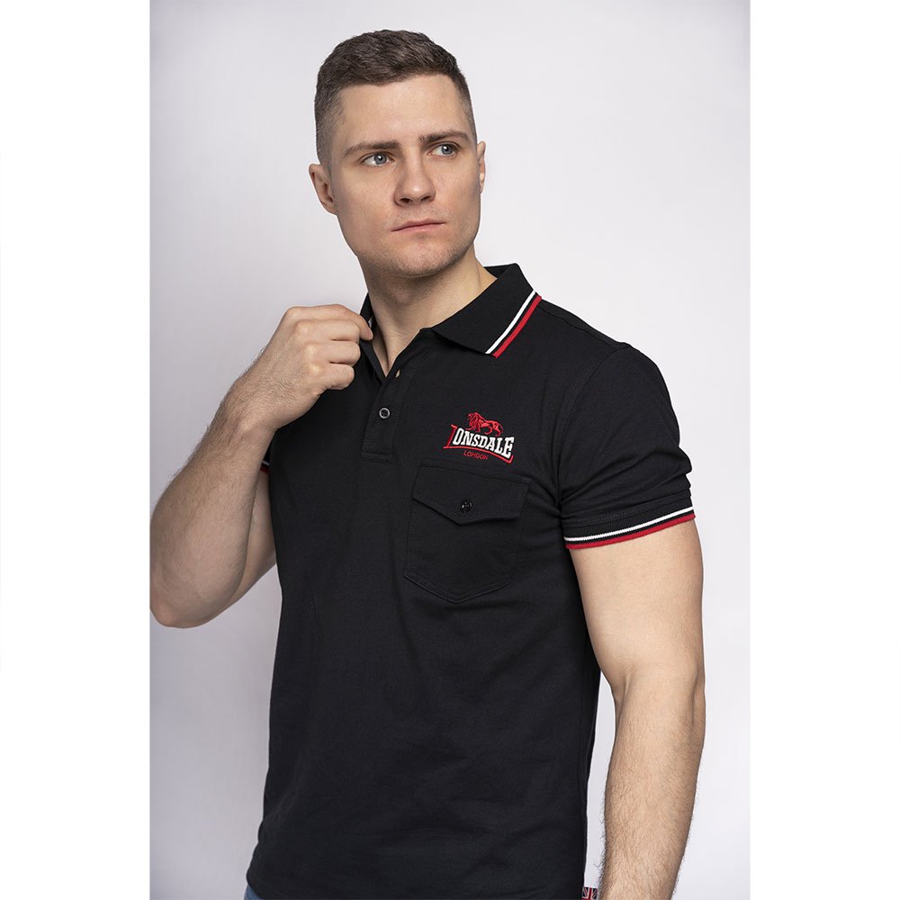 Lonsdale Lynton Short Sleeve Polo Schwarz M Mann von Lonsdale