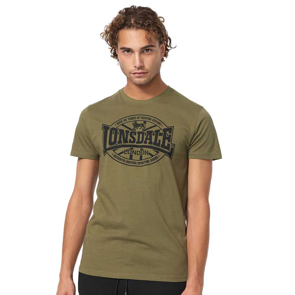 Lonsdale Morham Short Sleeve T-shirt Grün,Schwarz 2XL Mann von Lonsdale