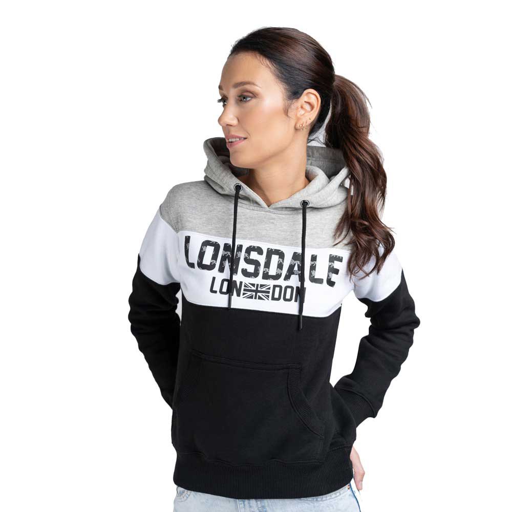 Lonsdale Penbryn Hoodie Schwarz,Grau M Frau von Lonsdale