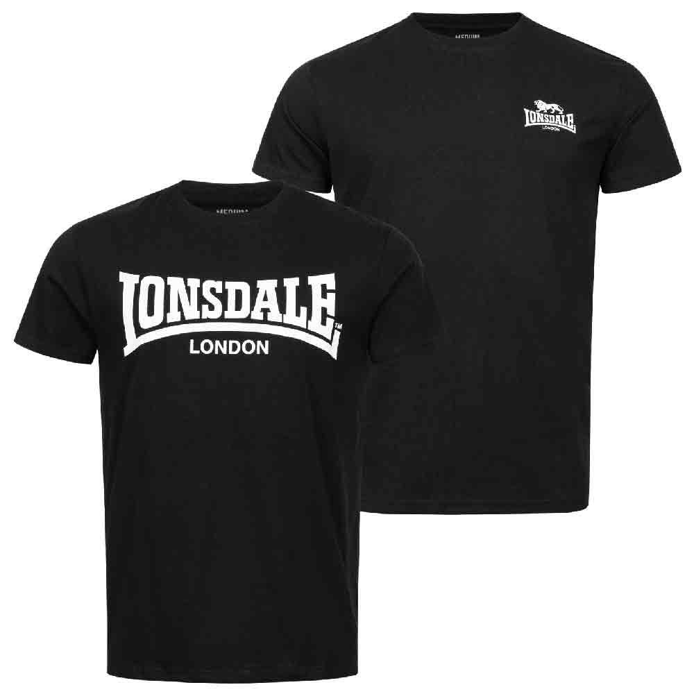 Lonsdale Piddinghoe Short Sleeve T-shirt 2 Units Schwarz XL Mann von Lonsdale